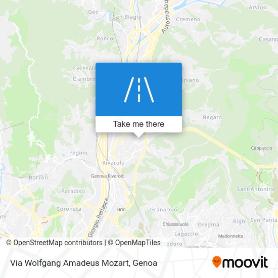 Via Wolfgang Amadeus Mozart map