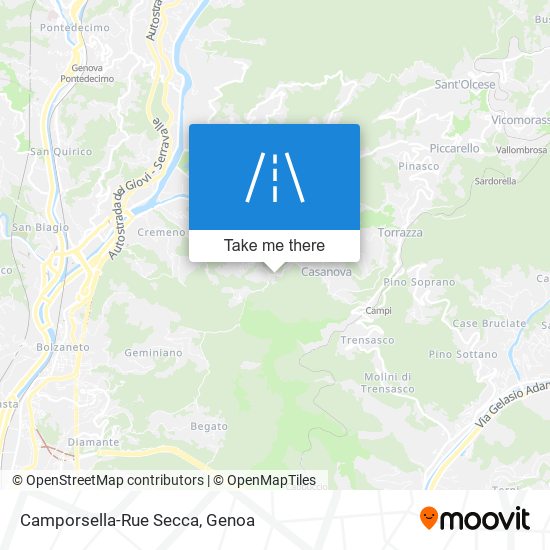 Camporsella-Rue Secca map