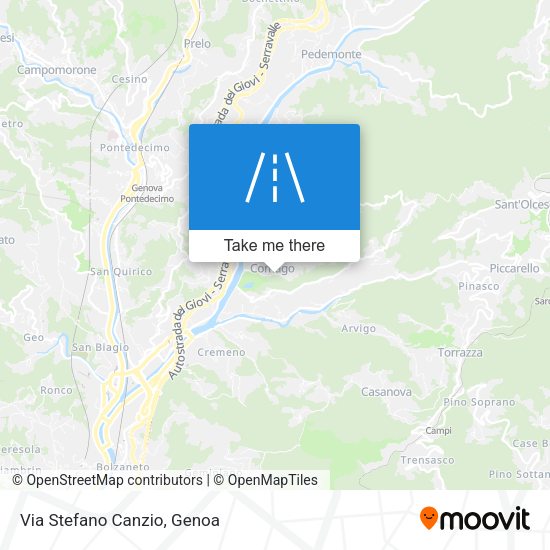 Via Stefano Canzio map