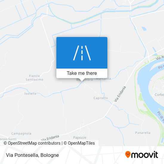 Via Pontesella map