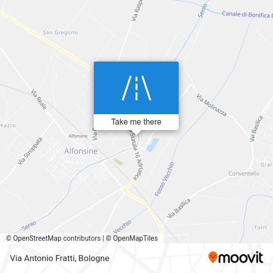 Via Antonio Fratti map