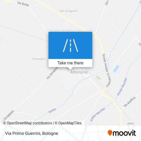 Via Primo Guerrini map