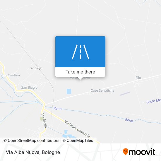 Via Alba Nuova map