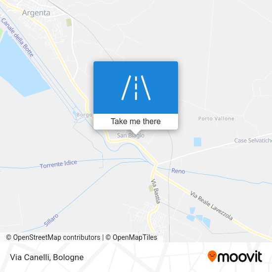 Via Canelli map