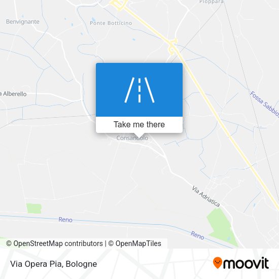 Via Opera Pia map