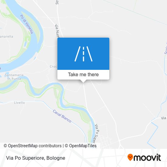 Via Po Superiore map