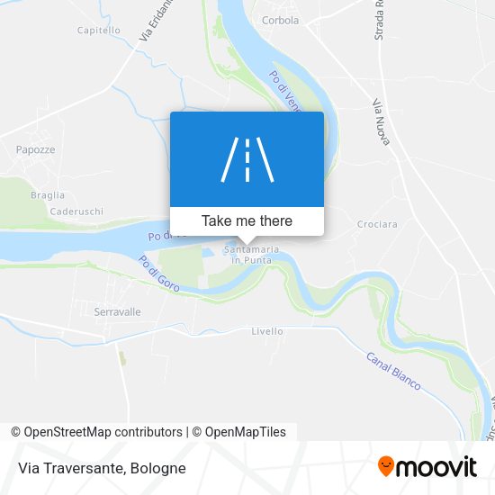 Via Traversante map