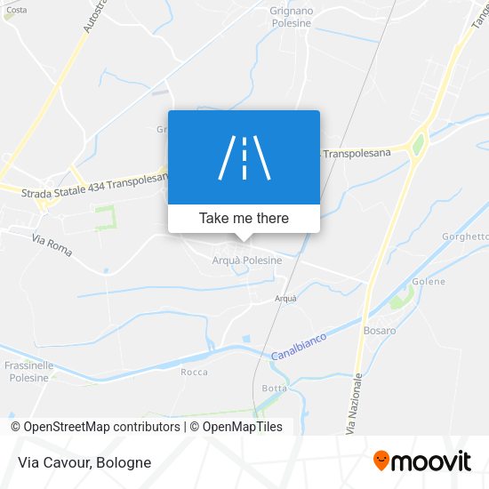 Via Cavour map