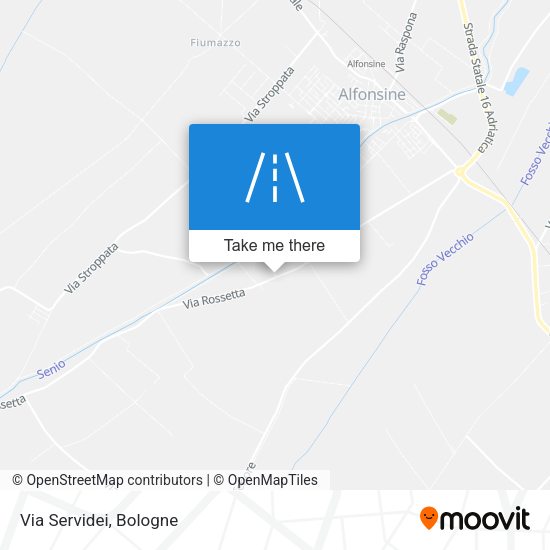 Via Servidei map