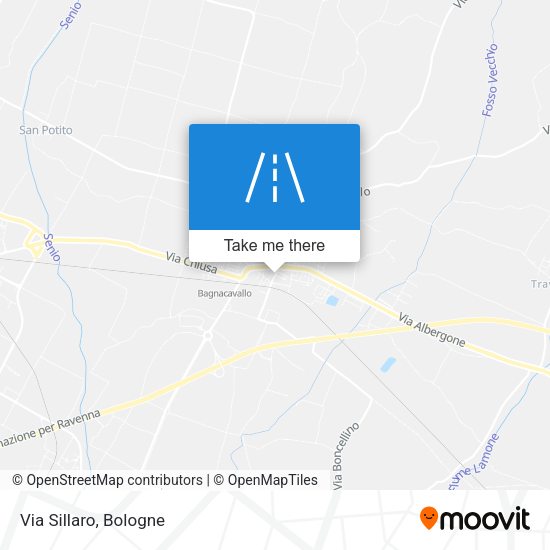 Via Sillaro map