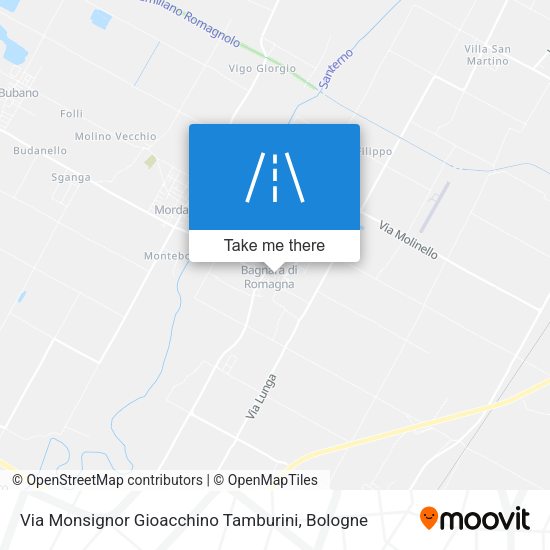 Via Monsignor Gioacchino Tamburini map
