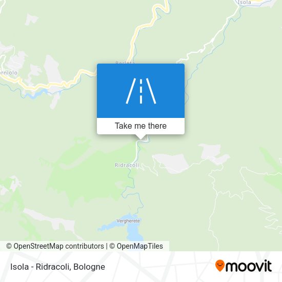 Isola - Ridracoli map
