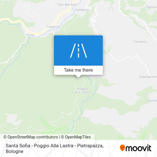 Santa Sofia - Poggio Alla Lastra - Pietrapazza map