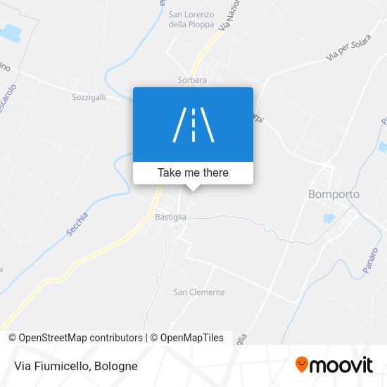 Via Fiumicello map