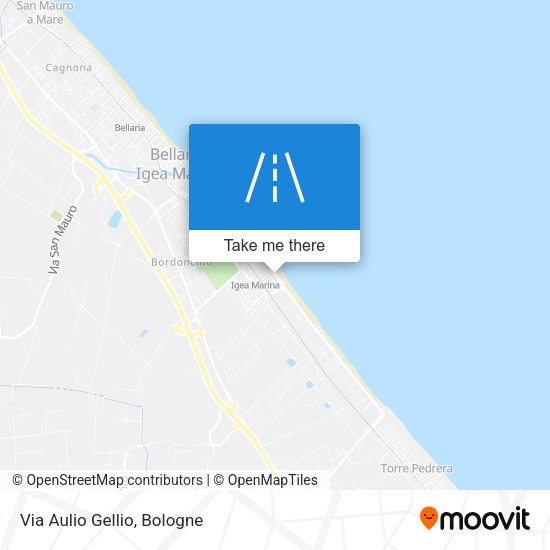 Via Aulio Gellio map