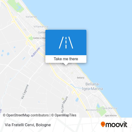 Via Fratelli Cervi map