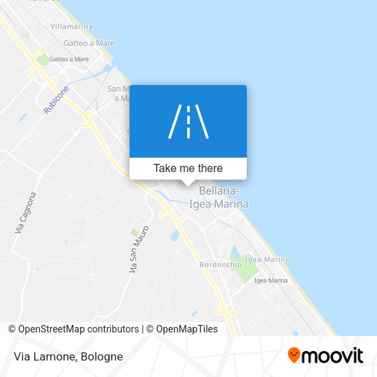 Via Lamone map