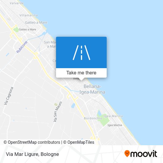 Via Mar Ligure map