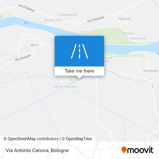 Via Antonio Canova map