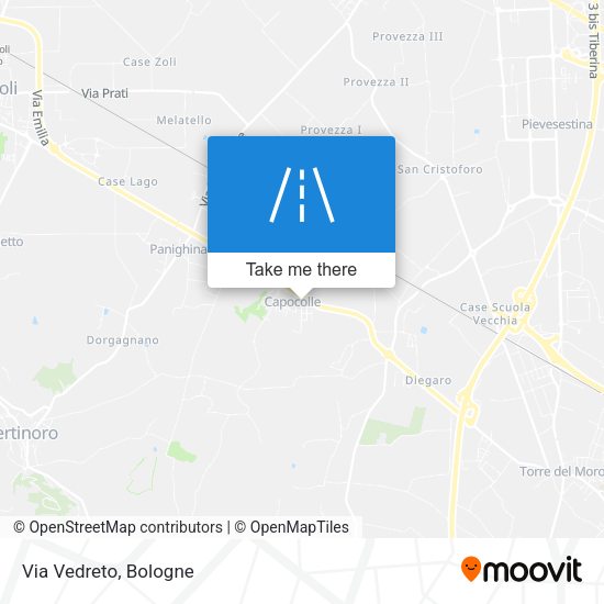 Via Vedreto map