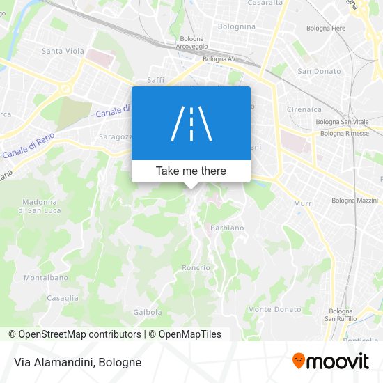 Via Alamandini map