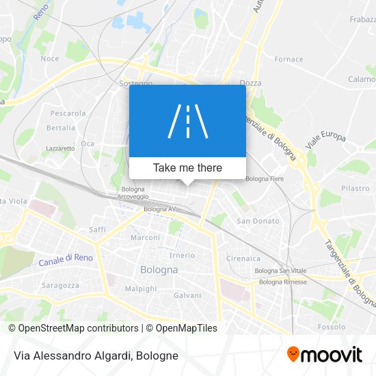 Via Alessandro Algardi map
