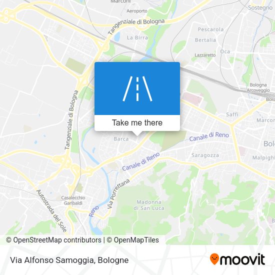 Via Alfonso Samoggia map