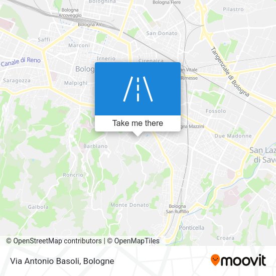 Via Antonio Basoli map