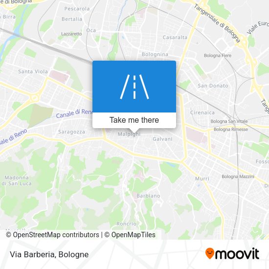 Via Barberia map