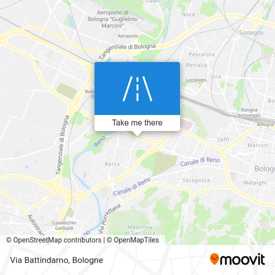 Via Battindarno map