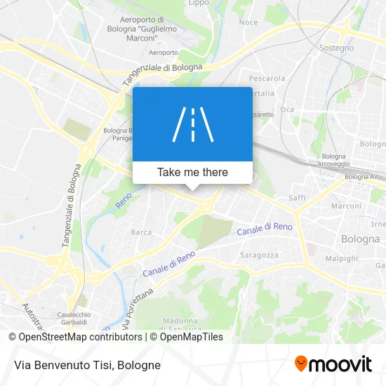 Via Benvenuto Tisi map