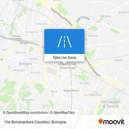 Via Bonaventura Cavalieri map