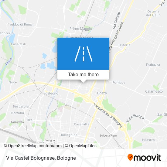 Via Castel Bolognese map