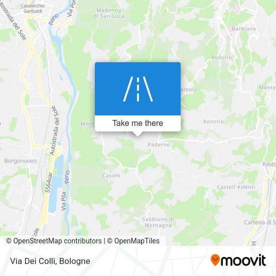 Via Dei Colli map