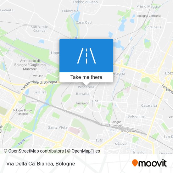 Via Della Ca' Bianca map