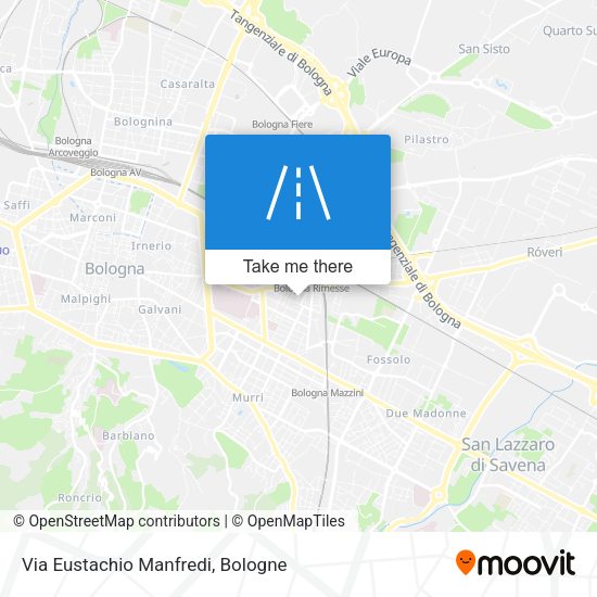 Via Eustachio Manfredi map