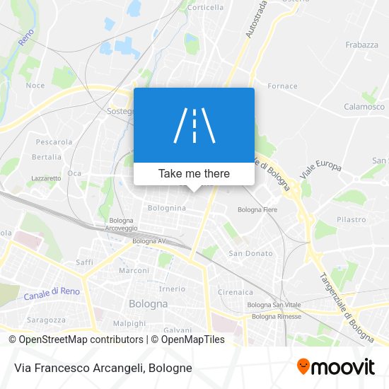 Via Francesco Arcangeli map