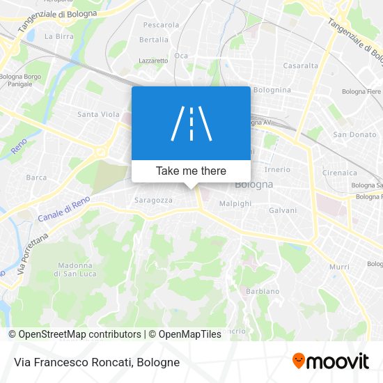 Via Francesco Roncati map