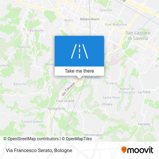 Via Francesco Serato map