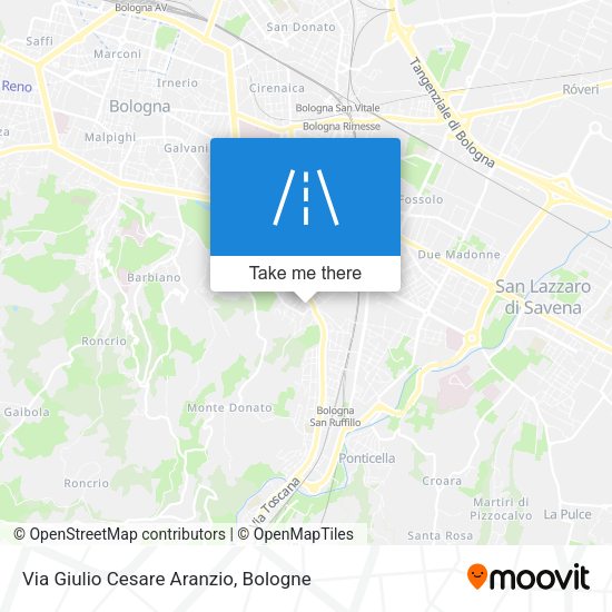 Via Giulio Cesare Aranzio map