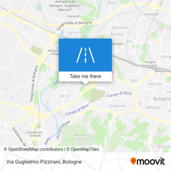 Via Guglielmo Pizzirani map