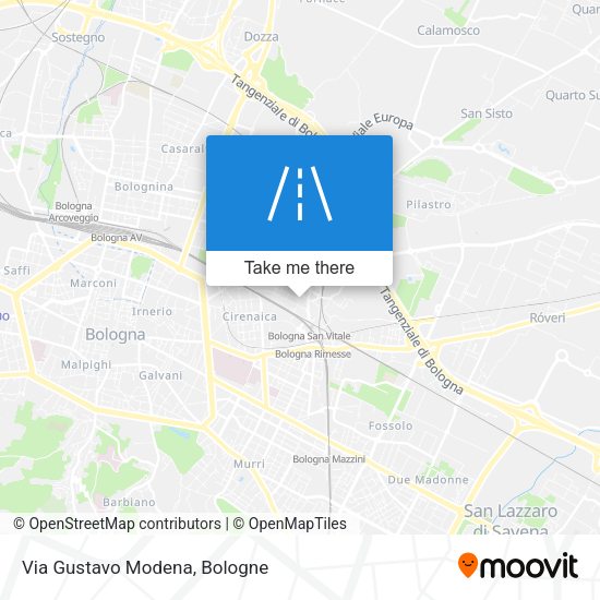 Via Gustavo Modena map