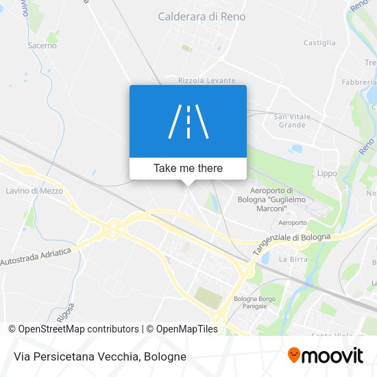 Via Persicetana Vecchia map