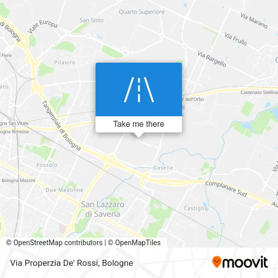 Via Properzia De' Rossi map