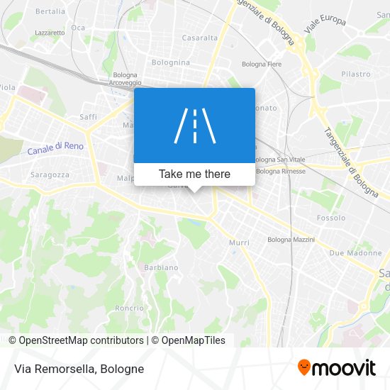 Via Remorsella map