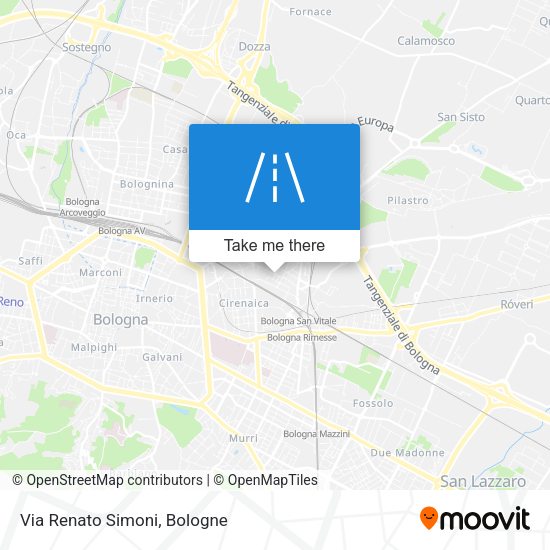 Via Renato Simoni map