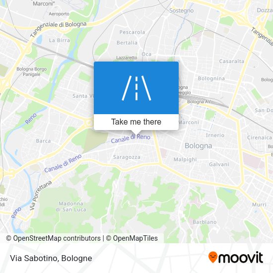 Via Sabotino map