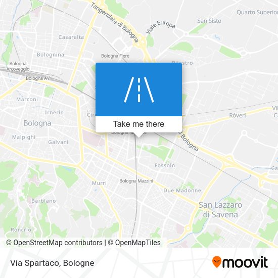 Via Spartaco map