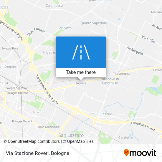 Via Stazione Roveri map