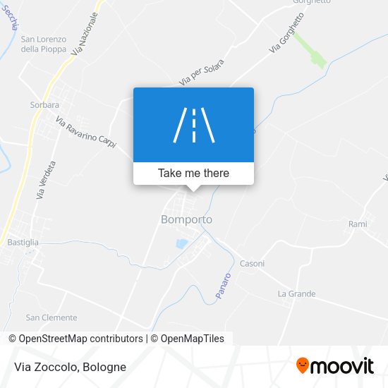 Via Zoccolo map
